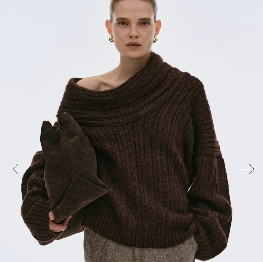 Source Unknown Becca Oversized High Roll Knit Pullover
